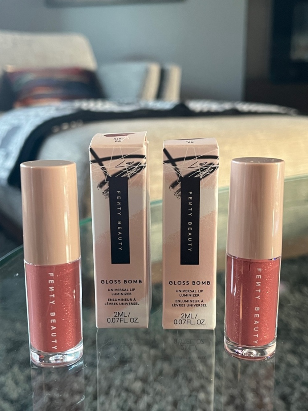 2 Fenty Beauty Gloss Bomb Lip Gloss Duo - Riri 08